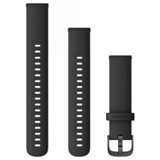 Garmin Vivoactive 4s szilikon szíj 18mm szürke csattal - fekete okosóra kellék