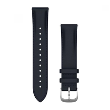 Garmin Vivomove 3 óraszíj 20mm sötétkék bőr ezüst csat (Quick Release) okosóra kellék