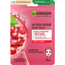 Garnier Skin Naturals Hydra Bomb Sheet Mask Grape Seed Extract 28 g arcpakolás, arcmaszk
