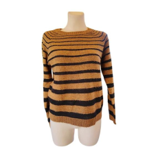  Gas Jeans barna csíkos gyapjú pulóver (méret: M)