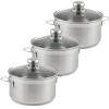 Gastro 6 darabos edénykészlet, Gastro City, rozsdamentes acél