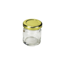 Gastro Befőttesüveg 41 ml, 8 darabos készlet, kerek, átlátszó, arany fedéllel papírárú, csomagoló és tárolóeszköz