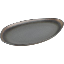 Gastro Ovális tányér Gastro Claro 39x22,5 cm, arany grafit tányér és evőeszköz