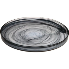 Gastro Sekély tányér, Gastro Asos 28 cm, fekete tányér és evőeszköz