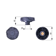 Gates Zárófedél, hűtőfolyadék-tartály GATES RC241 autóalkatrész