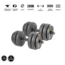 GazoFitness kézi súlyzó 2x15kg (össz: 30kg) menetes súlyzórúddal kézisúlyzó