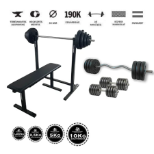 GazoFitness - Magyar súlyzó GazoFitness®Állvány + Pad + Kétkezes Súlyzó + Francia rúd 96 Kg súlyzórúd