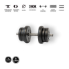 GazoFitness - Magyar súlyzó GazoFitness® Kézi Súlyzó 10,5 Kg(1,25kg és 2,5kg tárcsákkal)