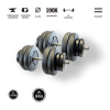 GazoFitness - Magyar súlyzó GazoFitness® Kézi Súlyzó 2_25,5Kg(51Kg)