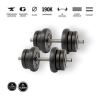 GazoFitness - Magyar súlyzó GazoFitness® Kézi Súlyzó 2 x 10,5Kg./21Kg/(2,5 kg és 1,25Kg-os tárcsákkal)