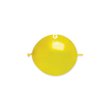 GE.MA.R srl - Italy 33 cm-es bóbitás metál citromsárga gumi léggömb - 100 db / csomag party kellék