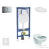 Geberit Duofix falra szerelhető WC szett, Ideal Standard Alpha WC ülőkével, Geberit Sigma 01 fényes króm nyomólappal SANI11CD1107