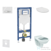 Geberit Duofix falra szerelhető WC szett, Ideal Standard Alpha WC ülőkével, Geberit Sigma 50 alpesi fehér/króm nyomólappal SANI11CD3105