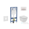 Geberit Duofix falra szerelhető WC szett, Ideal Standard Tesi WC soft close ülőkével, Geberit Sigma 50 alpesi fehér/króm nyomólappal SANI11CD3115
