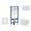 Geberit Duofix falra szerelhető WC szett, Kielle Gaia kompakt WC és soft close ülőkével, Geberit Delta 20 alpesi fehér nyomólappal SANI11CA3152B