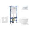 Geberit Duofix falra szerelhető WC szett, Kielle Oudee Vortex WC és soft close ülőkével, Geberit Delta 50 alpesi fehér nyomólappal SANI11CA3181B