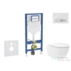 Geberit Duofix falra szerelhető WC szett, Kielle Oudee Vortex WC soft close ülőkével, Geberit Sigma 50 alpesi fehér/króm nyomólappal SANI11CA3188B