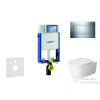 Geberit Kombifix falra szerelhető WC szett, Duravit Me By Starck WC soft close ülőkével, Geberit Sigma 30 fényes/matt króm nyomólappal 110302005NM6