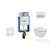 Geberit Kombifix falra szerelhető WC szett, Ideal Standard Tesi Wc ülőkével, Sigma 50 alpesi fehér/króm nyomólappal 110302005NF8