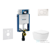 Geberit Kombifix falra szerelhető WC szett, Kielle Oudee Vortex WC soft close ülőkével, Geberit Sigma 01 alpesi fehér nyomólappal SANI15CA3179