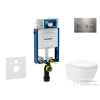 Geberit Kombifix falra szerelhető WC szett, Kielle Oudee Vortex WC soft close ülőkével, Geberit Sigma 20 acél nyomólappal SANI15CA6106