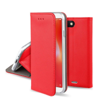 Gegeszoft Smart magnet Huawei Y7 (2019) oldalra nyíló mágneses könyv tok szilikon belsővel piros mobiltelefon kellék