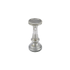 Gehlmann Geh.22302457 Ezüstös üveg gyertyatartó gyöngyökkel, 10,5x10,5x24cm