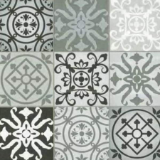 Gekkofix Andalúz fekete-fehér öntapadós tapéta tapéta, díszléc és más dekoráció