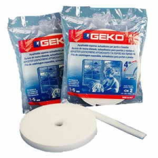 Geko - Ablaktömítő hab öntapadós fehér 10x6mm / 8m barkácsolás, csiszolás, rögzítés