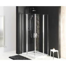 Gelco ONE szögletes zuhanykabin 800x800mm, balos/jobbos, sarokbelépős kád, zuhanykabin