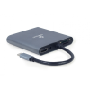 Gembird A-CM-COMBO6-01 USB Type-C 6-in-1 Multi-Port Adapter Space Grey