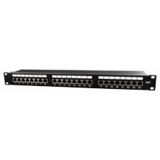 Gembird Cat.6 24 port shielded patch panel, 19'' 1U szerver