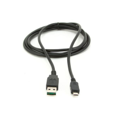 Gembird CC-MUSB2D-1M Gembird double-sided USB 2.0 AM to Micro-USB cable, 1 m, black kábel és adapter