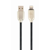 Gembird CC-USB2R-AMLM-1M Premium rubber 8-pin charging and data cable 1m Black
