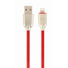 Gembird CC-USB2R-AMLM-1M-R Premium rubber 8-pin charging and data cable 1 m red