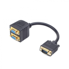Gembird CC-VGAX2-20CM VGA splitter cable 0,2m Black (CC-VGAX2-20CM) kábel és adapter
