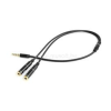Gembird CCA-417M Adapter Stereo Mini Jack M 4-pin -> 2x Mini Jack F metal black (CCA-417M)