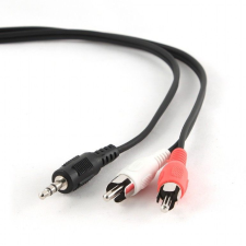 Gembird CCA-458/0.2 3,5mm Stereo to RCA Plug Cable 0,2m Black kábel és adapter