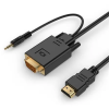 Gembird Gembird HDMI -> VGA Jack stereo 3,5mm M/M video jelkábel 3m fekete
