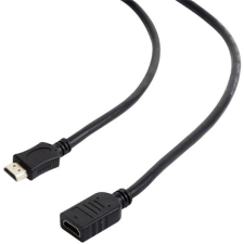 Gembird HDMI 1.4 M/F video jelkábel hosszabbító 3m fekete kábel és adapter