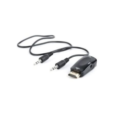 Gembird HDMI -> VGA + jack adapter fekete (A-VGA-HDMI-02) (A-VGA-HDMI-02) kábel és adapter