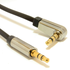 Gembird Jobb szög 3,5 mm-es sztereó audiokábel, 1.8m kábel és adapter