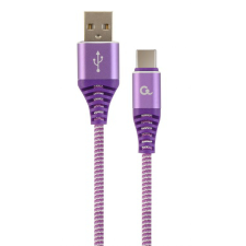 Gembird - Premium cotton braided USB A - TYPE C összekötő kábel 2m - CC-USB2B-AMCM-2M-PW kábel és adapter