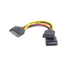 Gembird SATA (M) - 2 x SATA (F) tápátalakító kábel (15 cm) kábel és adapter