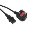 Gembird tápkábel, UK/IEC C14 csatlakozóval, 1.8m