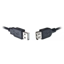 Gembird USB 2.0 A- A-csatlakozó kábel, 3m, fekete kábel és adapter