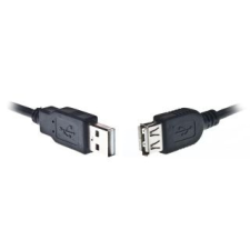 Gembird USB 2.0 A- A-csatlakozó kábel, 4.5m, fekete kábel és adapter