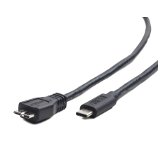 Gembird USB 3.0 micro-B M - USB Type-C M Adatkábel 1m Fekete kábel és adapter