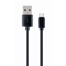 Gembird USB-A apa - USB-C apa Adat- és töltőkábel 1m - Fekete kábel és adapter
