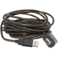 Gembird USB A M/F adatkábel hosszabbító 5m fekete aktív kábel és adapter